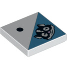 LEGO White Tile 2 x 2 with Dice Dots and Skunk Head with Groove (3068 / 14201)