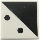 LEGO White Tile 2 x 2 with Dice Dots and Triangle with Groove (3068 / 87541)