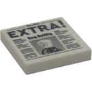 LEGO Weiß Fliese 2 x 2 mit 'EXTRA !' auf Newspaper Page mit Nut (3068)