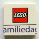 LEGO Weiß Fliese 2 x 2 mit Lego Logo und 'amilieda' mit Nut (3068)