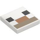 LEGO White Tile 2 x 2 with Llama Minecraft Pixel Nose with Groove (3068 / 102461)