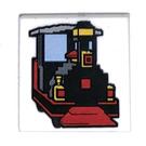 LEGO Weiß Fliese 2 x 2 mit Locomotive mit Nut (3068)