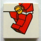 LEGO blanc Tuile 2 x 2 avec Minifig Jambes et La gauche Main avec rainure (3068)