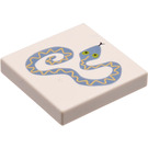 LEGO Bianco Piastrella 2 x 2 con Serpente con scanalatura (3068 / 51359)