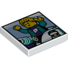LEGO blanc Tuile 2 x 2 avec Espacer Ride Photo of Minifigure avec rainure (3068 / 72196)