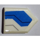 LEGO Weiß Fliese 2 x 3 Pentagonal mit Blau und Weiß Aufkleber (22385)