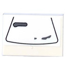LEGO White Tile 2 x 3 with Car Door with Handle left Sticker (26603)