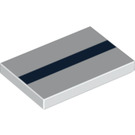 LEGO Weiß Fliese 2 x 3 mit Dark Blau Stripe (26603 / 45356)