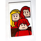 LEGO White Tile 2 x 3 with Family Portrait Sticker (26603)