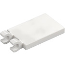 LEGO hvid Flise 2 x 3 med Vandret Clips (Tykt åbent 'O' klip) (30350 / 65886)