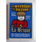 LEGO blanc Tuile 2 x 3 avec 'LES MYSTERES DE BILLUND', 'La Brique' et Minifigure Autocollant (26603)