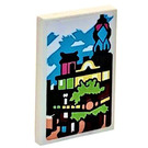 LEGO White Tile 2 x 3 with Painting of Ninjago City Gardens Sticker (26603)