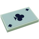 LEGO Weiß Fliese 2 x 3 mit Playing Card Ace of Clubs Aufkleber (26603)