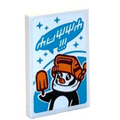 LEGO White Tile 2 x 3 with Yummy (Ninjago Language) and Penguin with Ice and Ice Planet Helmet Sticker (26603)