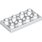 LEGO White Tile 2 x 4 Inverted (3395)