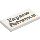 LEGO Wit Tegel 2 x 4 met "Expecto Patronum" (87079 / 104494)