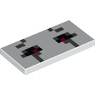 LEGO White Tile 2 x 4 with Ghast Eyes (21075 / 87079)