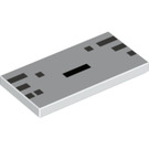 LEGO White Tile 2 x 4 with Ghast Mouth (22263 / 87079)