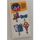 LEGO Wit Tegel 2 x 4 met Gift Items Sticker (87079)