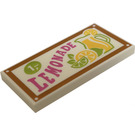 LEGO Weiß Fliese 2 x 4 mit Lemonade Sign (16396 / 87079)