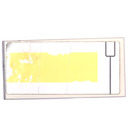 LEGO White Tile 2 x 4 with Light Yellow Stripe and Gray Lining Sticker (87079)