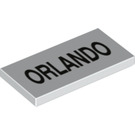 LEGO White Tile 2 x 4 with Orlando (14955 / 87079)