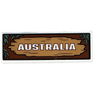 LEGO Weiß Fliese 2 x 6 mit "Australia" Aufkleber (69729)