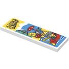 LEGO blanc Tuile 2 x 6 avec Fabuland Poster Autocollant (69729)