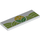 LEGO White Tile 2 x 6 with Hills and Sun (69729 / 70122)