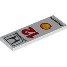 LEGO Wit Tegel 2 x 6 met ‘Honda, 12, Shell en McLaren’ (69729 / 106950)