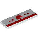 LEGO White Tile 2 x 6 with Red Dots and Apple with Bite (69729 / 106572)