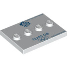 LEGO White Tile 3 x 4 with Four Studs with Team GB Logo and Olympic Rings (11780 / 88646)