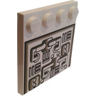 LEGO Weiß Fliese 4 x 4 mit Bolzen auf Kante mit Pipes und Circuit Cards (6179)