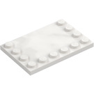 LEGO Bílá Dlaždice 4 x 6 s Cvočky na 3 Edges (6180)