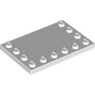 LEGO Weiß Fliese 4 x 6 mit Bolzen auf 3 Edges (6180)