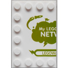 LEGO blanc Tuile 4 x 6 avec Goujons sur 3 Edges avec My LEGO NET et LEGOW (6180)