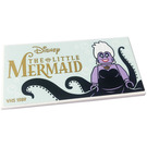 LEGO White Tile 4 x 8 Inverted with Ursula, 'Disney', The Little Mermaid', 'VHS 1989' Sticker (83496)