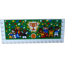LEGO White Tile 6 x 16 with Studs on 3 Edges with Cup and Victorious Team Sticker (6205)