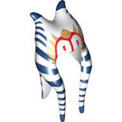 LEGO White Togruta Montrals Long Headdress with Dark Blue Stripes (12243 / 93696)