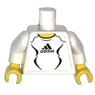 LEGO Hvit Overkropp med Adidas logo og #10 på baksiden (973)