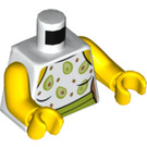 LEGO Wit Torso met Avocado Patroon (973 / 76382)