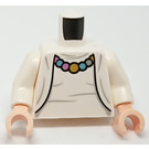 LEGO White Torso with Blouse & Cardigan with Necklace  (973 / 76382)