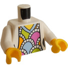 LEGO Valkoinen Vartalo jossa Ladies Takki over V-Neck (973 / 76382)