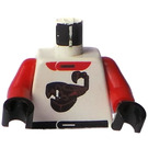 LEGO White Torso with Red Arms, Black Hands and Scorpion (973 / 73403)