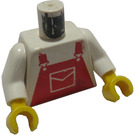 LEGO Bílá Trup s Červená Overall (973)