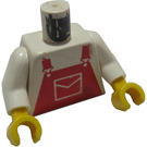 LEGO White Torso with red Overall (973)