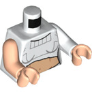 LEGO hvid Torso med Torn Skjorte (973 / 76382)