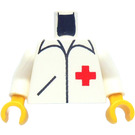 LEGO White Town Torso Red Cross (973)