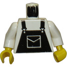 LEGO Blanco Town Torso con Negro Bib Mono (973)