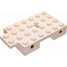 LEGO Wit Trein Basis 4 x 8 met Wielen Houder